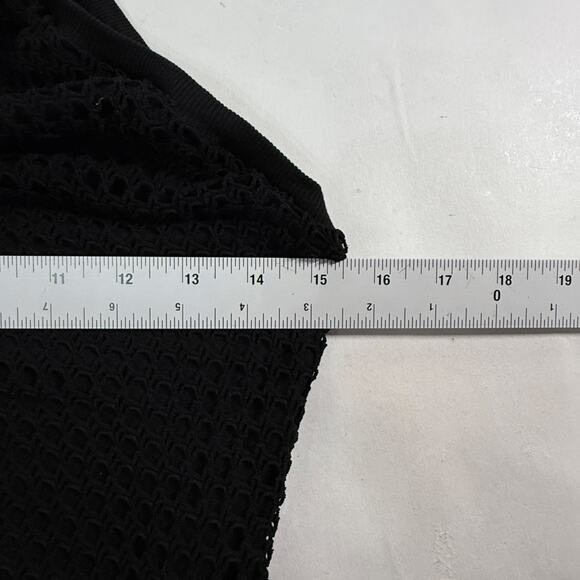 Bailey 44 S Womens Halter Neck Crochet Knit Maxi Dress Asymmetrical Black - Picture 6 of 10